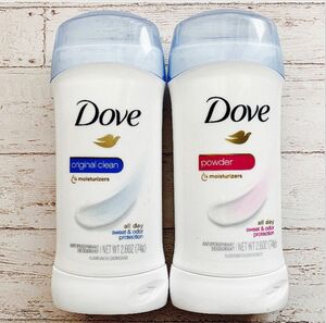 【２本セット】DOVE ダヴ デオドラント オリジナルクリーン パウダー 制汗剤