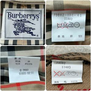 1円～ 極美品 Burberrys バーバリー トレンチコート 裏ノバチェック ベージュ 白タグ L ベルト ライナー付き 1スタ レディースの画像10