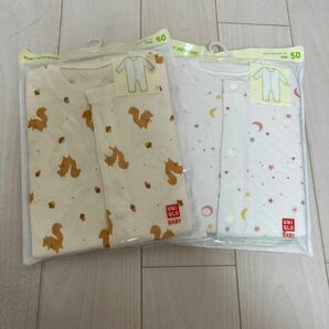 激安！定価約2739円【未使用】 UNIQLO カバーオール50 2着セット