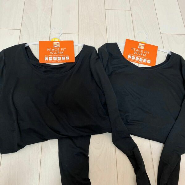 トップバリュ TOPVALU PEACE FIT WARM 女の子肌着 160