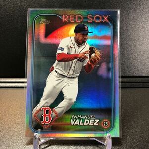 Enmanuel Valdez 2024 Topps Series 1 #300 Rainbow Foil Red Sox