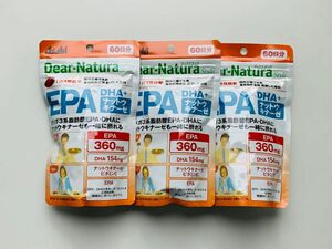 アサヒ　ディアナチュラ　 EPA×DHA＋ナットウキナーゼ　60日分×3袋