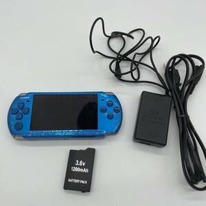 動作品　PSP3000 バイブラント・ブルー　バッテリー　充電器付き　SONY ソニー プレイステーションポータブル