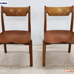 ◆展示品◆ 家具蔵 KAGURA 無垢材 CHAIR FEIN チェア ファイン ダイニングチェア 2脚セット チェリー材 13万の画像3