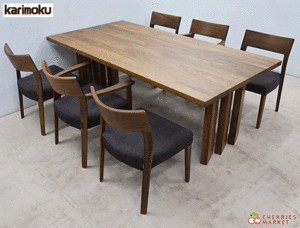 ◆展示品◆ Karimoku カリモク DU72 ダイニングテーブル＆CU61 ダイニングチェア ダイニング7点セット 130万