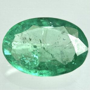 〔天然エメラルド0.613ct〕a約7.22×5.12mmソーティング付 ルース 裸石 宝石 ジュエリーjewerly emerald テDG0の画像1