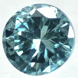 〔ブルーダイアモンド0.195ct〕a 約3.76×3.66mm ルース 裸石 diamond 宝石 ジュエリー テEA0の画像1