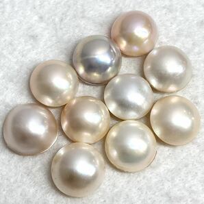〔マベパール10点おまとめ〕a 約14.6-16.0mm 20g/100ct pearl パール 半円真珠 ジュエリー jewelry 裸石 宝石①の画像3