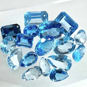 〔天然ブルートパーズおまとめ200ct 〕a ルース 裸石 ジュエリー ブルートパーズ jewelry blue topaz DF0 ②の画像3