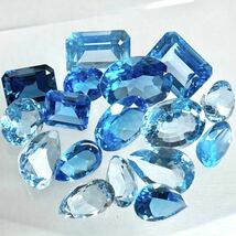 〔天然ブルートパーズおまとめ200ct 〕a ルース 裸石 ジュエリー ブルートパーズ jewelry blue topaz DF0 ②_画像3