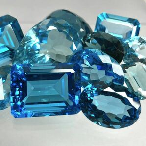 〔天然ブルートパーズおまとめ205ct 11点〕a ルース 裸石 ジュエリー ブルートパーズ jewelry blue topaz DF0 ①の画像1