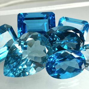 〔天然ブルートパーズおまとめ205ct 11点〕a ルース 裸石 ジュエリー ブルートパーズ jewelry blue topaz DF0 ①の画像2