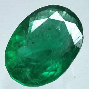 〔天然エメラルド0.396ct〕a約5.91×4.20mmソーティング付 ルース 裸石 宝石 ジュエリーjewerly emerald テDE0