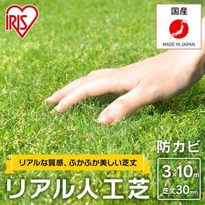 アイリスオーヤマ(IRIS OHYAMA) 国産 人工芝 芝丈3cm 防カビ仕様 3m×10m IP-30310 U字釘72本付