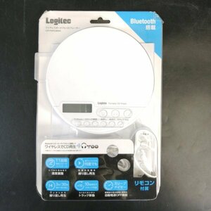 エレコム ポータブルCDプレーヤー ホワイト ELECOM LCP-PAP02BWH リモコン付属 有線&Bluetooth対応 【USED品】 02 04548