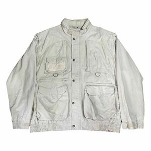 80's 90's Eddie Bauer ハンティングジャケット ハンティングベスト デタッチャブル 黒タグ エディーバウアー 古着 vintage ヴィンテージ