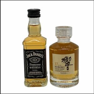 サントリー 響 ジャックダニエル ウイスキー ミニボトル 2本セット 50ml