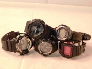 A181★腕時計/5点セット/メンズ用/G-SHOCK/SHOCK RESIST/他/時計/GA-400/GW-300BTJ/AWG-100/GA-100/GMN-550/ジャンク★送料一律520円