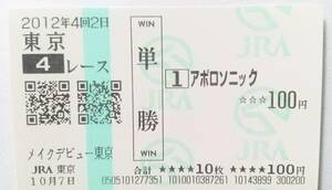 新馬戦　メイクデビュー東京　アポロソニック　現地