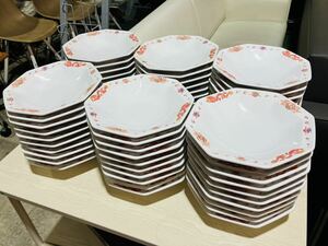 [melamin tableware 60 pieces set ]Threeline star anise plate .. heaven Yamato made in Japan tableware facility meal . chahan .. Chinese several set buy .!