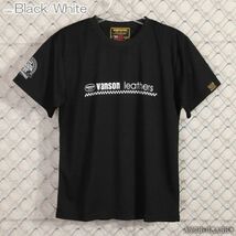 VANSON ドライメッシュ 半袖 Tシャツ VS22808S ブラック×ホワイト【Lサイズ】バンソン_画像4