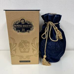 【K-27427】ROYAL SALUTE ロイヤルサルート 21年 青陶器 700ml 40% 未開栓 箱 巾着付き 1円スタート