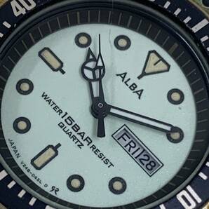 【N-19157】1円スタート SEIKO ALBA V248-0220 クォーツ デイデイト ケースのみ 動作未確認 ジャンク扱 中古保管品の画像3