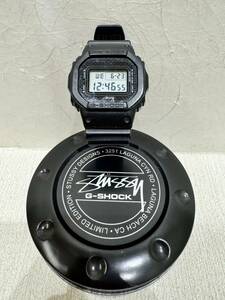 【KIM-1203】1円～ CASIO カシオ G-SHOCK STUSSY DW-5600VT メンズ 腕時計 ブラック ストリート 20気圧防水 箱 