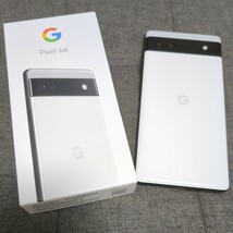 (再出品)Google Pixel 6a 128GB Chalk 白ロム 動作確認済の美品。ピクセル6a 白　UQモバイル版_画像1