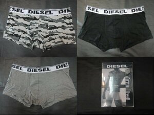 本物正規◆DIESEL ディーゼル◆3P ボクサーブリーフ COTTON STRETCH■L■黒/グレー/迷彩 KORY 新品 3枚セット