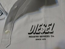 本物正規◆DIESEL ディーゼル◆ポロシャツ 背面ロゴ/プリント■S■白■RANDY NEW■新品/綿100％_画像3