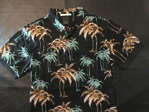 本物正規◆SCOTCH&SODA スコッチ＆ソーダ◆ポロシャツ 葉柄/黒系■M■新品/Beach Freak