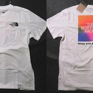 本物正規◆ノースフェイス◆Tシャツ BOX NSE ■L■白 /OMBREGRAPHIC■ボックスロゴ 新品■アメリカ限定/691の画像1