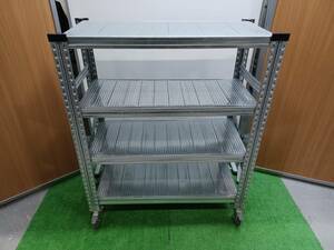 *METALSISTEM metal system *SUPER123 series * steel shelf metal rack 4 step with casters W980×D420×H1190mm* Italy made *a4