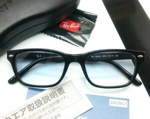  новый товар RayBan RX5345D-2000 ① очки голубой половина 35 линзы специальный чехол есть скала замок . один san стандартный товар UV cut есть солнцезащитные очки 