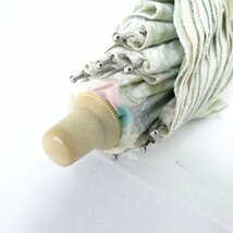 【1円】UVケア 晴雨兼用 折りたたみ傘 ピンク ブルー 花柄 レディース レトロ 保管品 USED /2404C_画像3