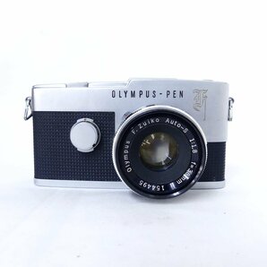 OLYMPUS-PEN オリンパスペン PEN-F 花文字 + Auto-S 38mm F1.8 フィルムカメラ 空シャッターOK USED /2404Cの画像1
