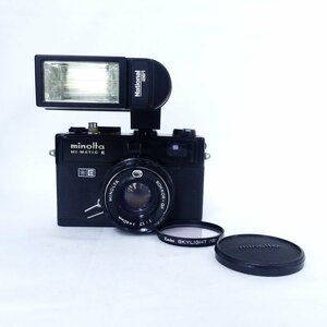 minolta ミノルタ HI-MATIC E ハイマチックE 40mm F1.7 フィルムカメラ コンパクトカメラ、national ストロボ 現状品 USED /2404C