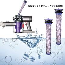 ダイソン V6 バッテリー フィルター2個付き 対応Dyson DC74 DC72 DC62 DC61 DC59 DC58 SV09 SV07 SV06 SV05 SV04 SV03 _画像6