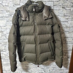 1円〜MONCLER モンクレール ダウンジャケット フード付き カーキ サイズ2 モンジュネーブル 074の画像1