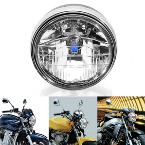 バイク ヘッドライト マルチリフレクター 汎用 社外 ヘッドランプ H4 ドレスアップ カブ 180mm ヤマハ ホンダ カスタムバイク Y0053の画像8