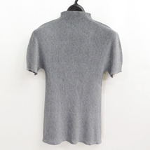 PLEATS PLEASE ISSEY MIYAKE HI NECK GREY TOP プリーツプリーズ イッセイミヤケ ハイネック グレー トップス カットソー PP21-FK204_画像1