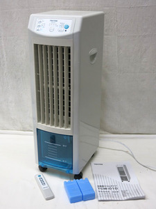 04K209 TEKNOS Tecnos cold air fan slim type [TCW-010] electrification sending manner OK remote control attaching used present condition selling out 