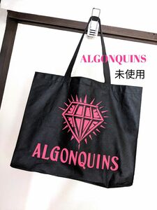 ALGONQUINS アルゴンキン トートバッグ ショップバッグ ブラック×ピンク