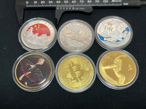 【X214】海外記念金貨銀貨カラーコインメダル*紅葉、中国初の空母*等6枚