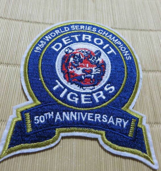 紺幕50TH◎新品50周年MLB デトロイト・タイガースDetroit Tigers 野球 ベースボール 刺繍ワッペン激渋◎アメリカ スポーツ メジャーリーグ