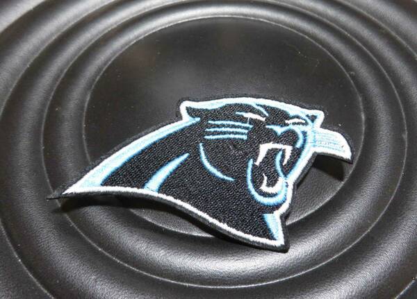 黒空　黒豹◆新品NFLカロライナ・パンサーズ　 Carolina Panthers刺繍ワッペン◆アメリカ　スポーツ◎アメフト　アメリカンフットボール