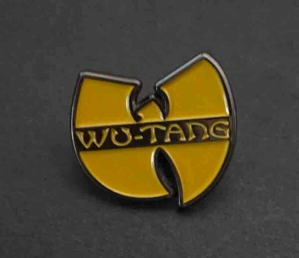 《PIN豪華DX黄黒W鷲》■新品『WU-TANG ウ―タン・クラン』アメリカヒップホップ■金属ピンバッジ バッチ■おしゃれ ファッション MUSIC