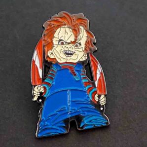 《二刀流CKY危険人物＆恐怖ヤバい》■新品『チャイルド・プレイ/child's play』 ■チャッキー chucky■映画 ホラー■ ピンバッジ バッチ