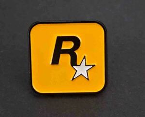  《UK黄R☆》■新品『Rockstar /ロックスター』 ■ゲームス Gamesイギリス■ ピンバッジ バッチ■音楽　ミュージック